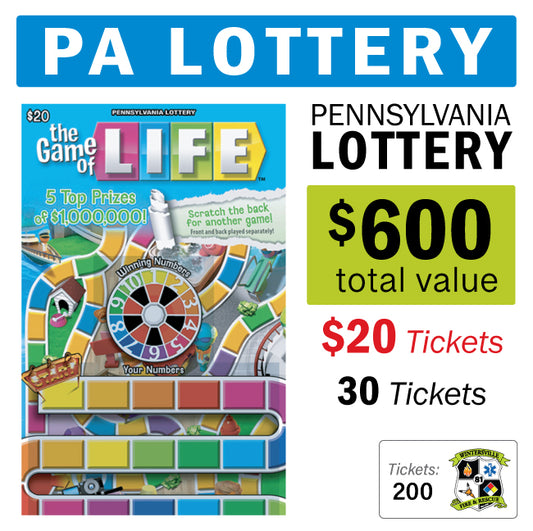 PA Lottery - $20 Game #77821