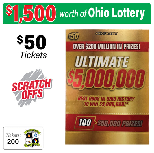 Ohio Lottery $50 Game #77610