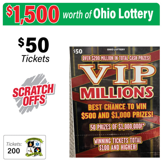 Ohio Lottery $50 Game #77612